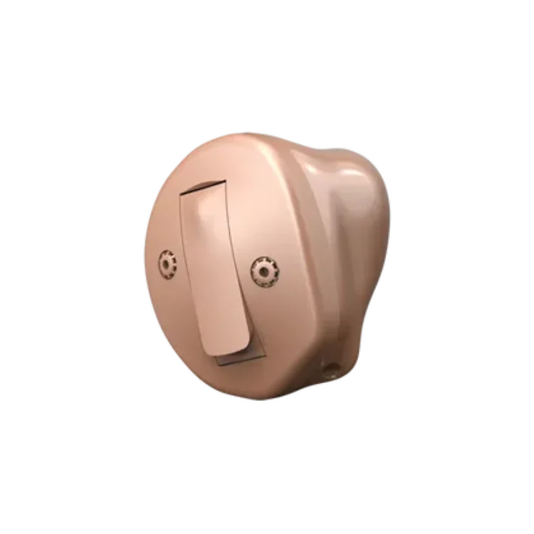 In the canal hearing aid with discreet custom molded design